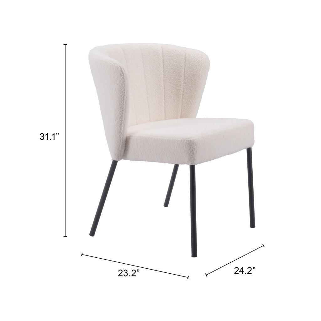 ZUO Aimee Dining Chair (Set of 2) Cream