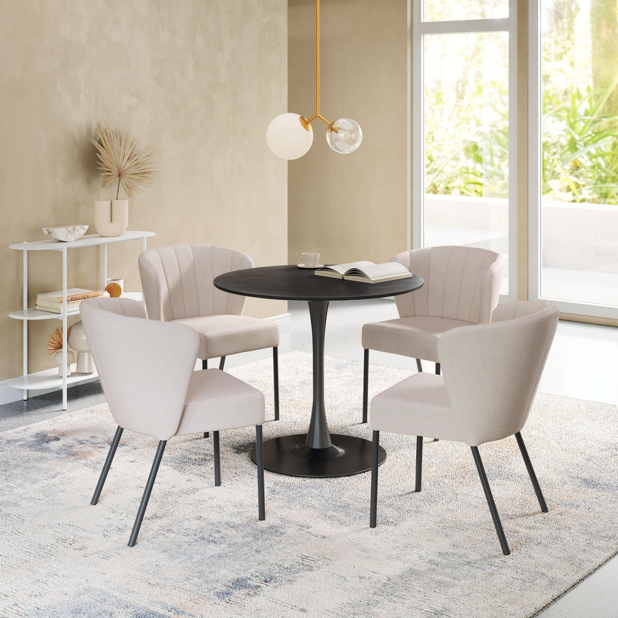ZUO Aimee Dining Chair (Set of 2) Beige