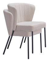 ZUO Aimee Dining Chair (Set of 2) Beige
