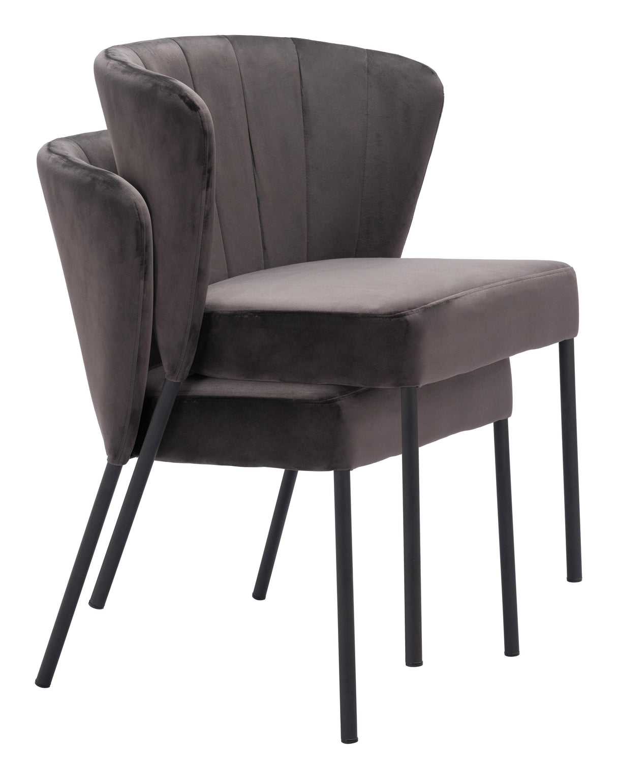 ZUO Aimee Dining Chair (Set of 2) Gray