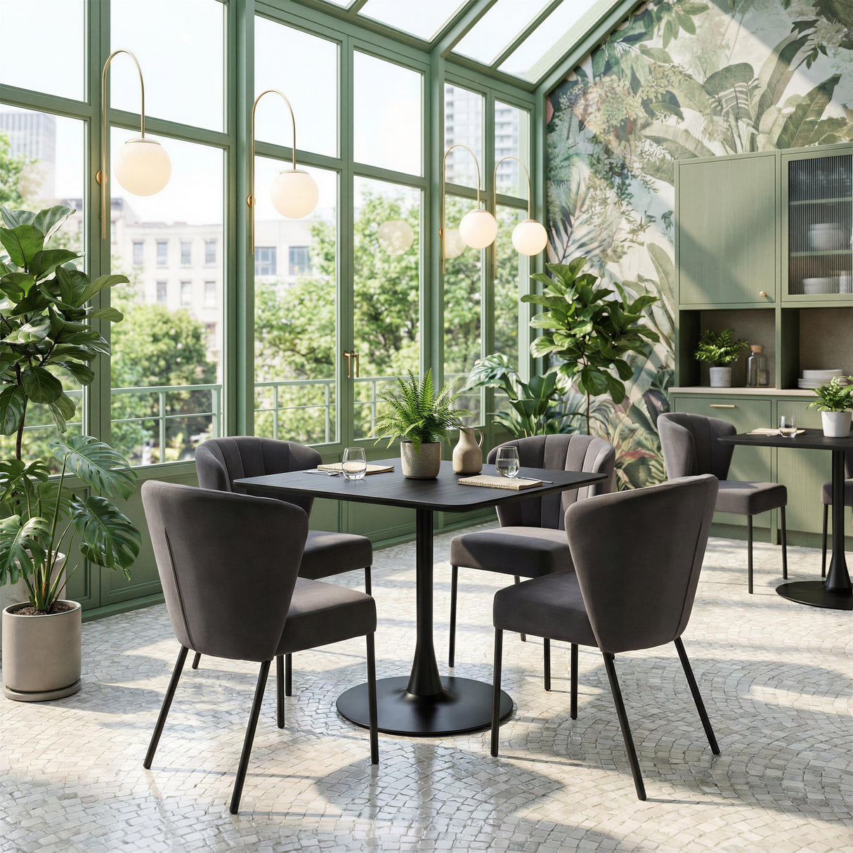 ZUO Aimee Dining Chair (Set of 2) Gray