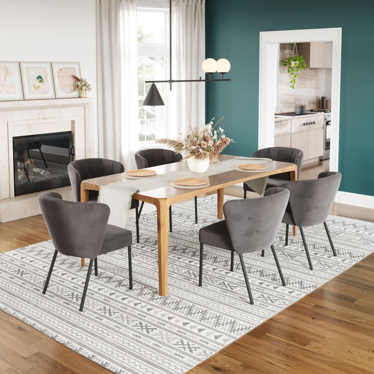 ZUO Aimee Dining Chair (Set of 2) Gray