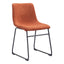 ZUO Smart Dining Chair (Set of 2) Burnt Orange