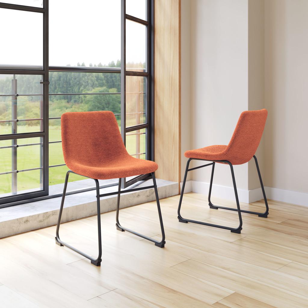 ZUO Smart Dining Chair (Set of 2) Burnt Orange