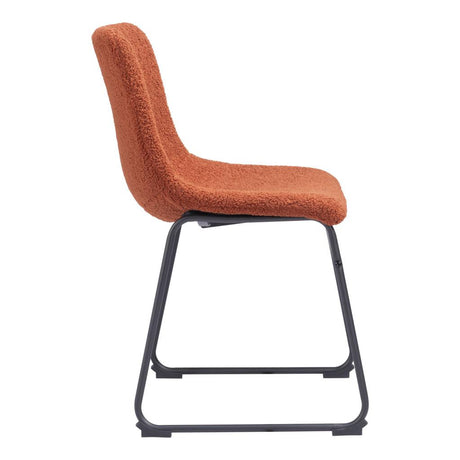 ZUO Smart Dining Chair (Set of 2) Burnt Orange