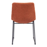 ZUO Smart Dining Chair (Set of 2) Burnt Orange