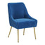 ZUO Maxine Dining Chair Navy Blue & Gold
