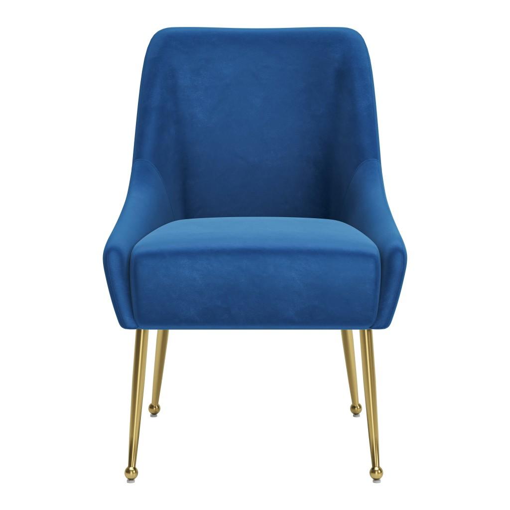 ZUO Maxine Dining Chair Navy Blue & Gold