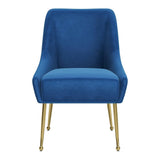 ZUO Maxine Dining Chair Navy Blue & Gold
