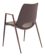 ZUO Desi Dining Chair (Set of 2) Brown & Walnut