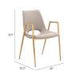 ZUO Desi Dining Chair (Set of 2) Beige & Gold