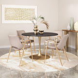 ZUO Desi Dining Chair (Set of 2) Beige & Gold