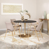 ZUO Desi Dining Chair (Set of 2) Beige & Gold