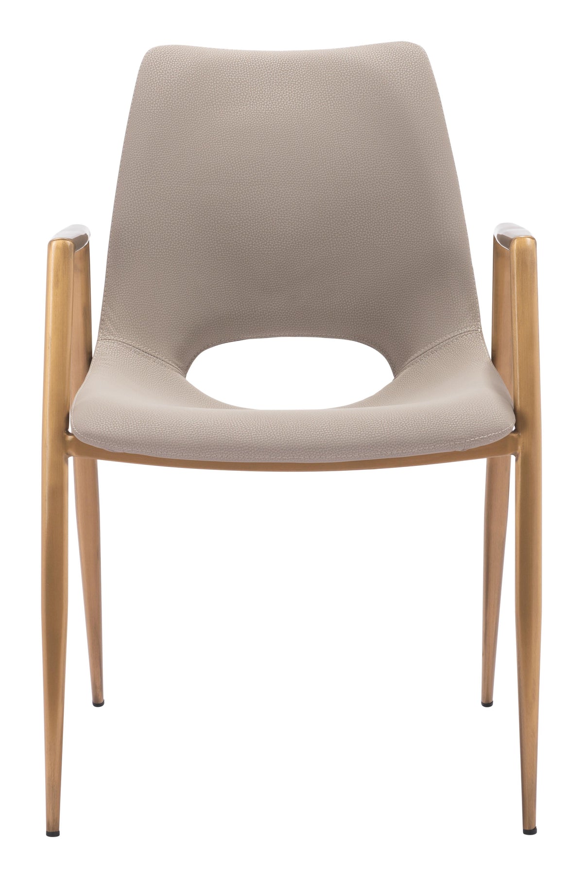 ZUO Desi Dining Chair (Set of 2) Beige & Gold