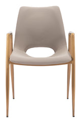 ZUO Desi Dining Chair (Set of 2) Beige & Gold