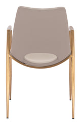 ZUO Desi Dining Chair (Set of 2) Beige & Gold