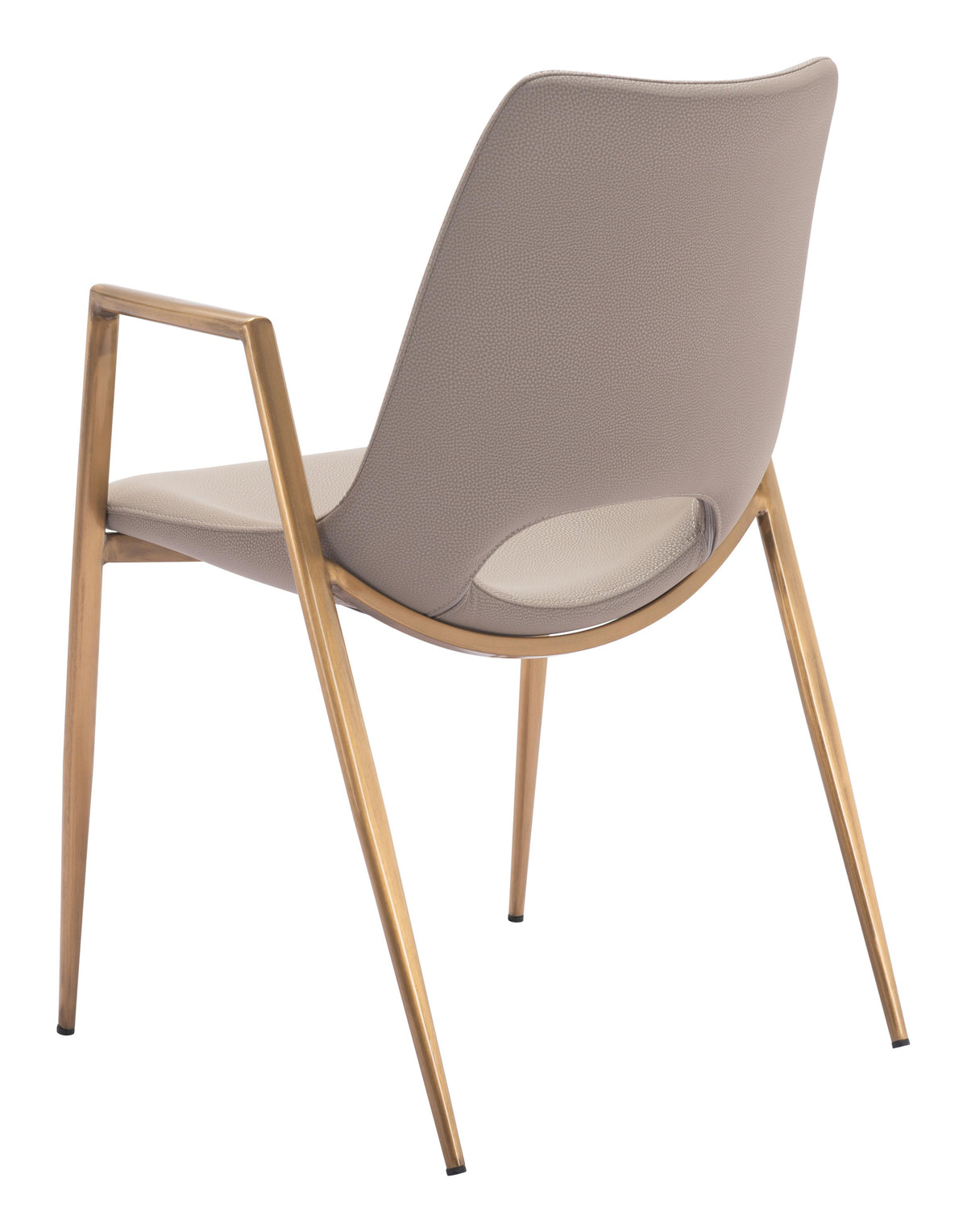 ZUO Desi Dining Chair (Set of 2) Beige & Gold