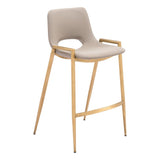 ZUO Desi Counter Stool (Set of 2) Beige & Gold