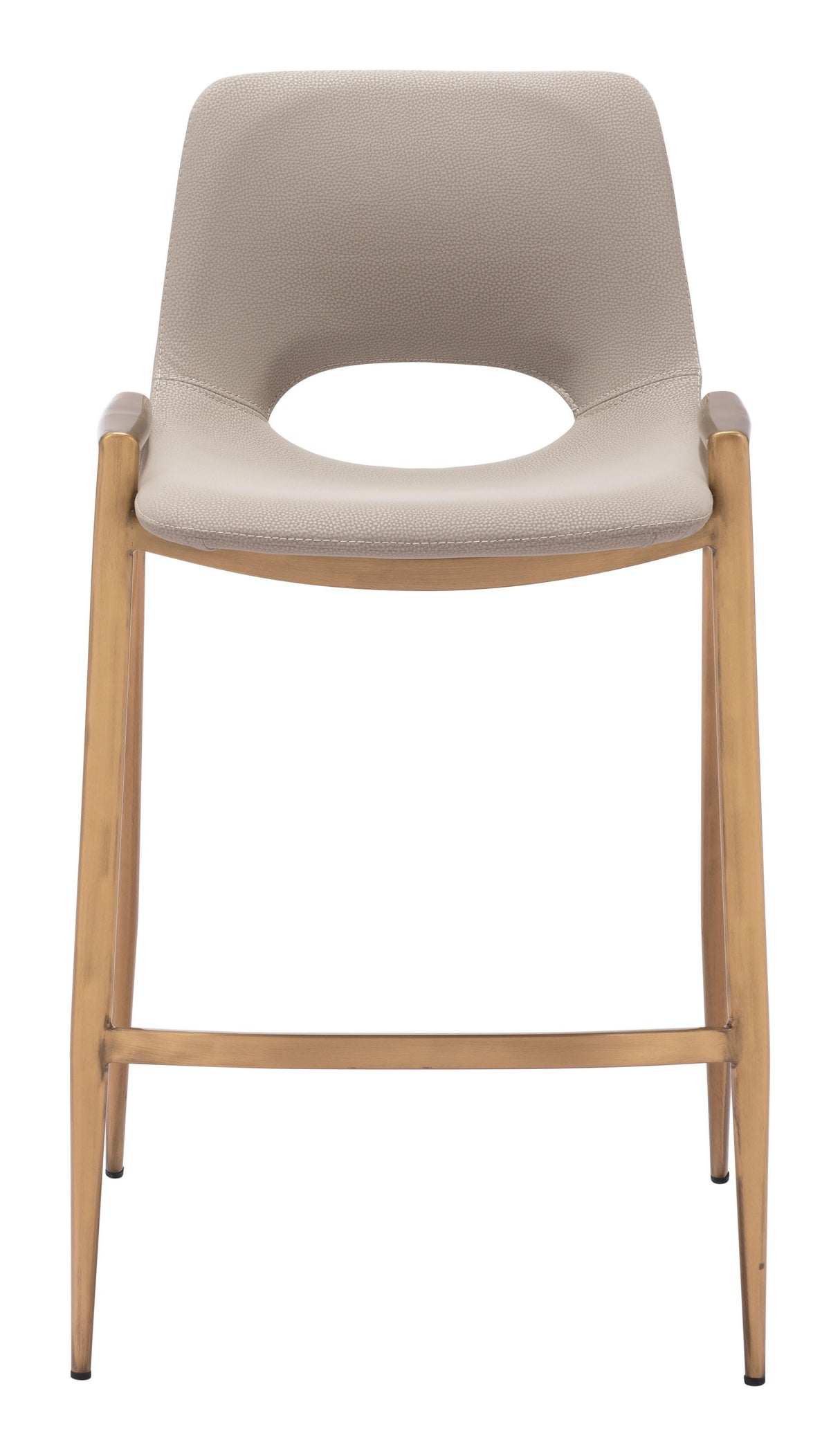 ZUO Desi Counter Stool (Set of 2) Beige & Gold