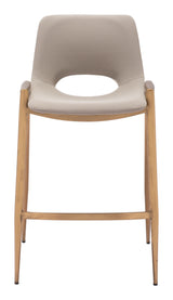 ZUO Desi Counter Stool (Set of 2) Beige & Gold