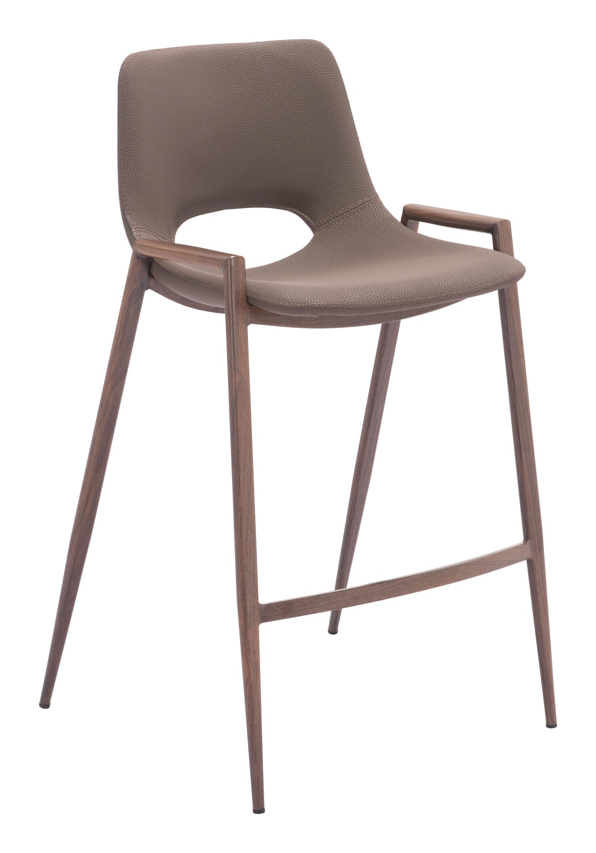 ZUO Desi Counter Stool (Set of 2) Brown & Walnut