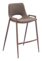 ZUO Desi Counter Stool (Set of 2) Brown & Walnut