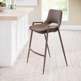 ZUO Desi Counter Stool (Set of 2) Brown & Walnut