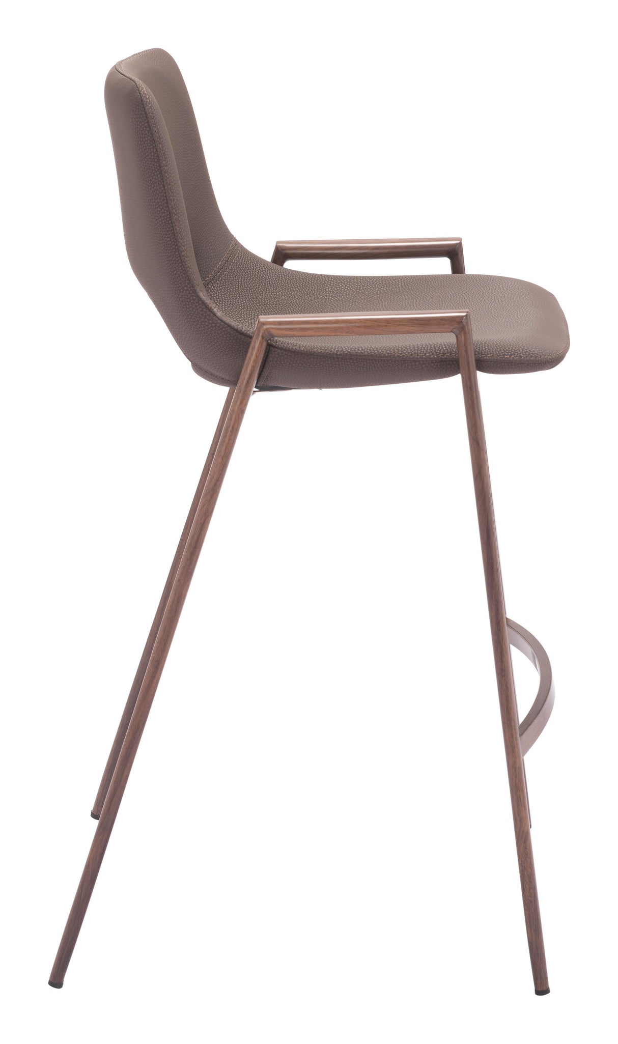 ZUO Desi Counter Stool (Set of 2) Brown & Walnut