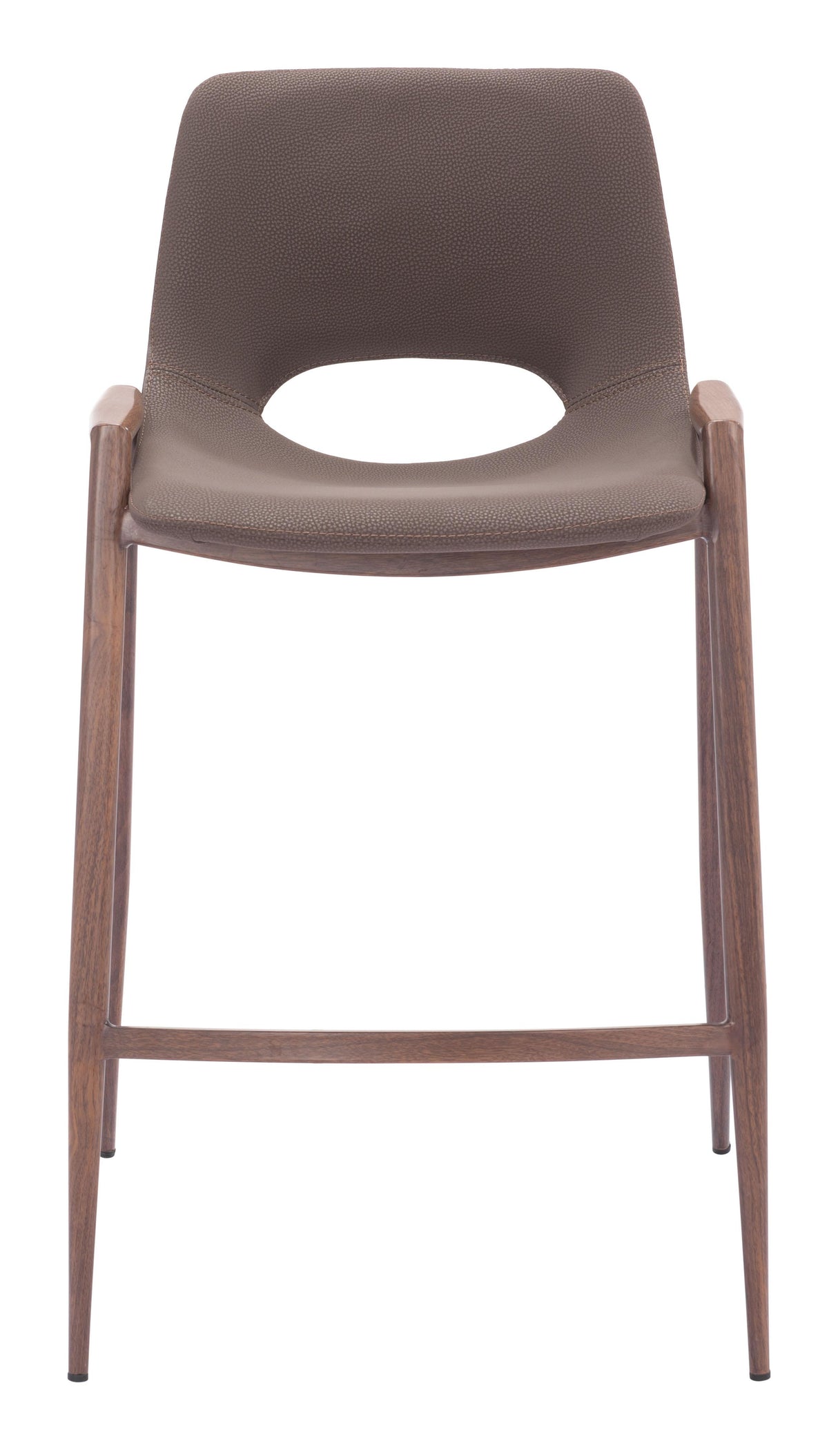 ZUO Desi Counter Stool (Set of 2) Brown & Walnut