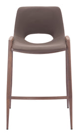 ZUO Desi Counter Stool (Set of 2) Brown & Walnut