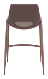 ZUO Desi Counter Stool (Set of 2) Brown & Walnut