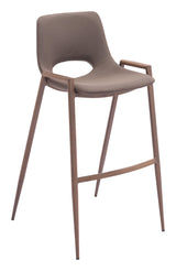 ZUO Desi Barstool (Set of 2) Brown & Walnut