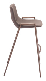 ZUO Desi Barstool (Set of 2) Brown & Walnut