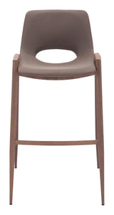 ZUO Desi Barstool (Set of 2) Brown & Walnut
