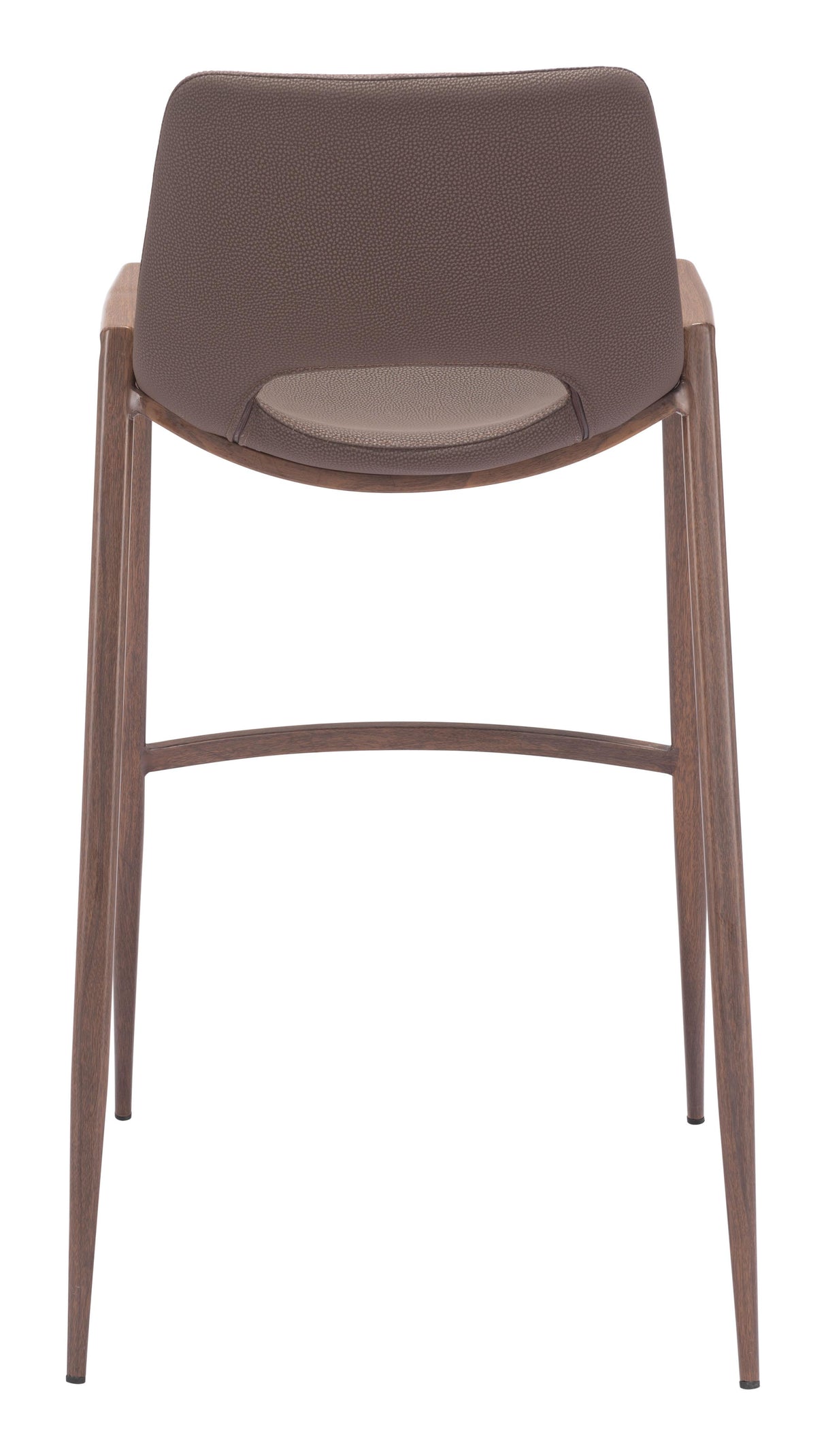 ZUO Desi Barstool (Set of 2) Brown & Walnut