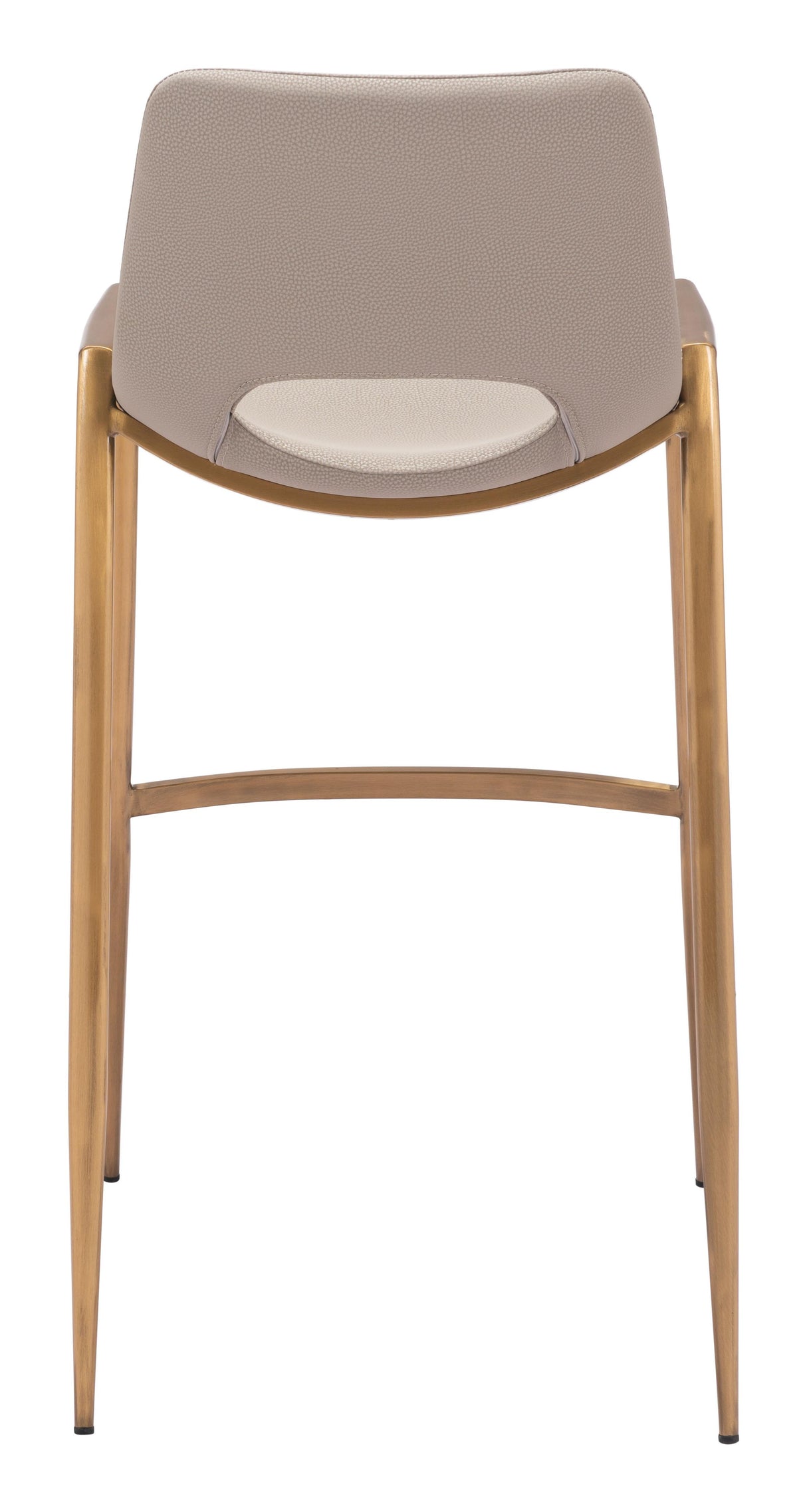 ZUO Desi Barstool (Set of 2) Beige & Gold