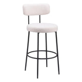 ZUO Blanca Barstool (Set of 2) Ivory