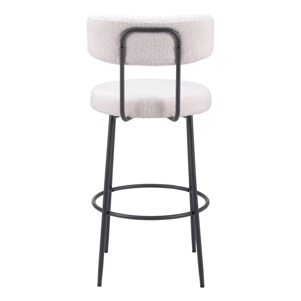 ZUO Blanca Barstool (Set of 2) Ivory