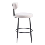 ZUO Blanca Barstool (Set of 2) Ivory