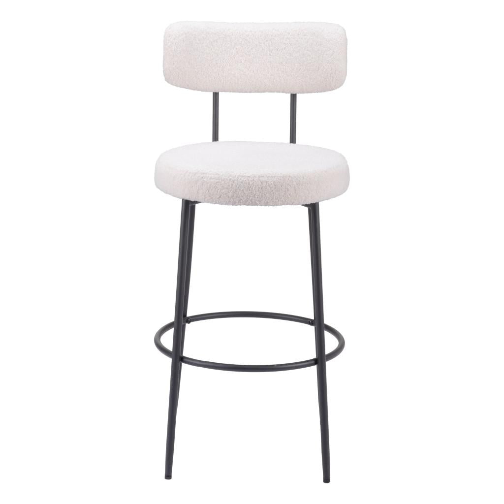 ZUO Blanca Barstool (Set of 2) Ivory