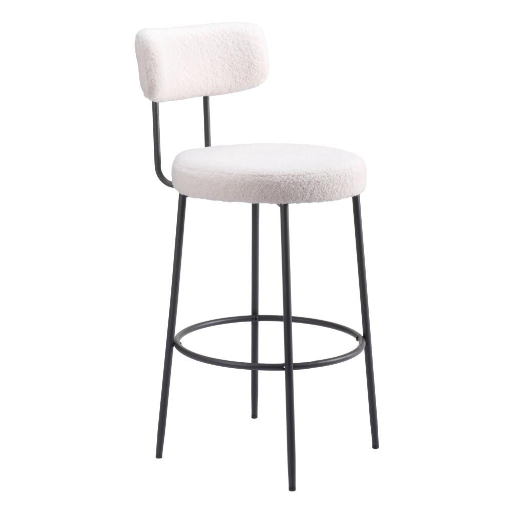 ZUO Blanca Barstool (Set of 2) Ivory