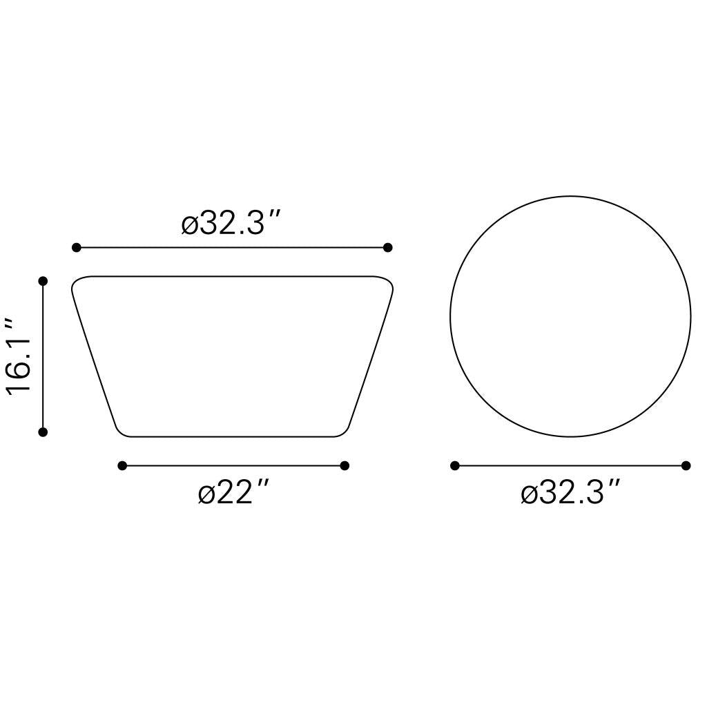 ZUO Durban Coffee Table Black