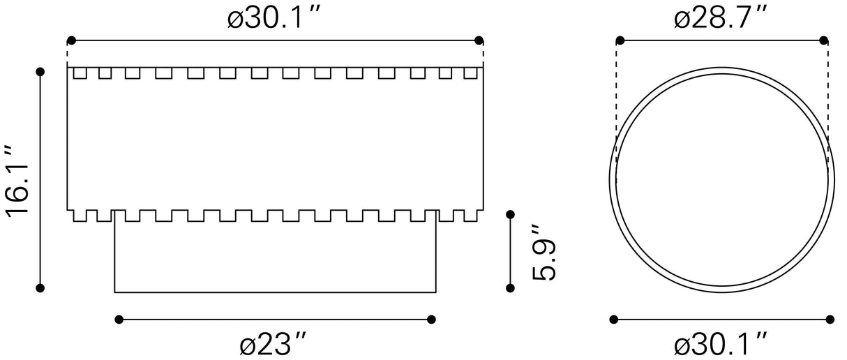 ZUO Bombay Coffee Table Natural