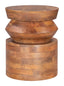 ZUO Kollam Side Table Walnut