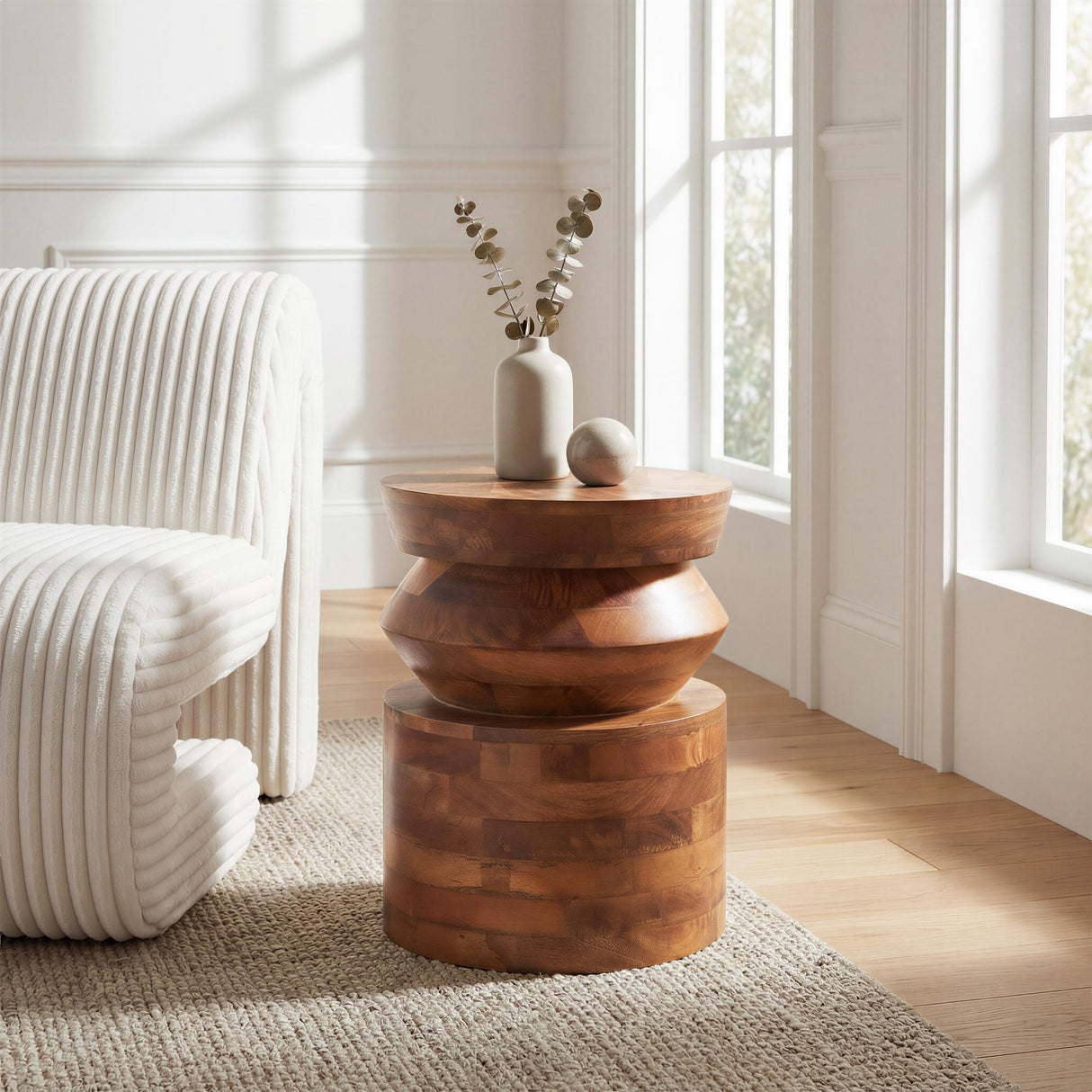 ZUO Kollam Side Table Walnut