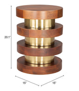 ZUO Marigot Side Table Walnut