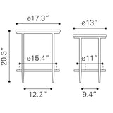 ZUO Koper Coffee Table Set (2-Piece) Black