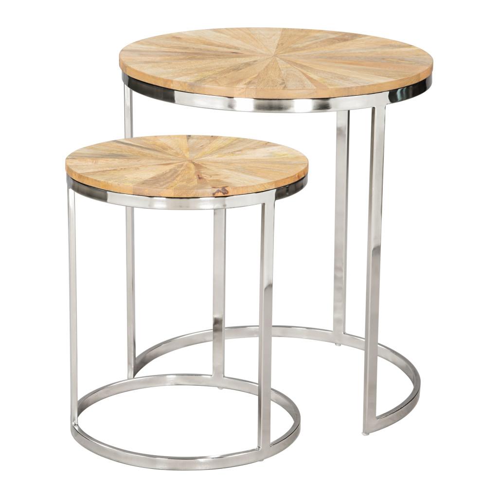 ZUO Bari Nesting Table Set (2-Piece) Natural