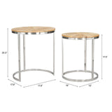 ZUO Bari Nesting Table Set (2-Piece) Natural