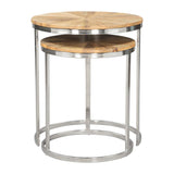 ZUO Bari Nesting Table Set (2-Piece) Natural